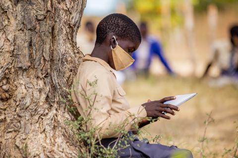 boy using a tablet 